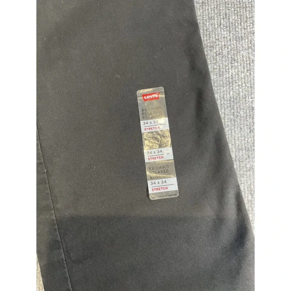 Levi's XX Chino Standard Taper 34x34 Men's Stretch Straight Pants Black New